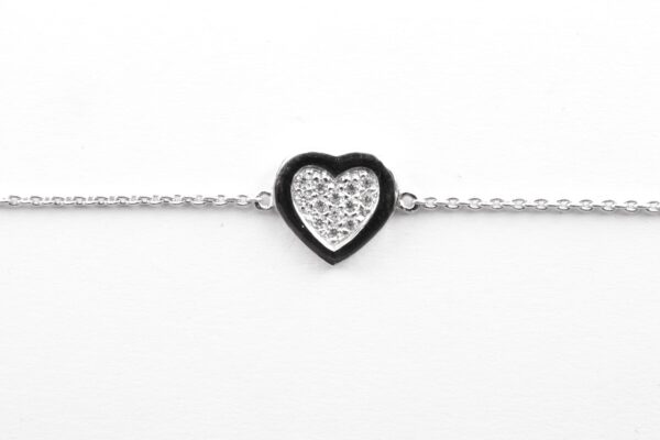 sehr feines Armband in Sterlingsilber rhodeniert – Bild 3