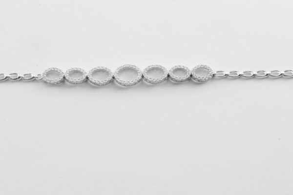 wunderschönes Silberarmband rhodiniert – Bild 2
