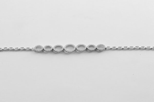 wunderschönes Silberarmband rhodiniert – Bild 3