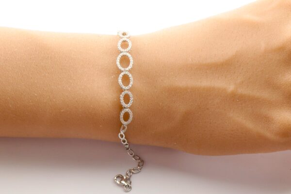 wunderschönes Silberarmband rhodiniert – Bild 6