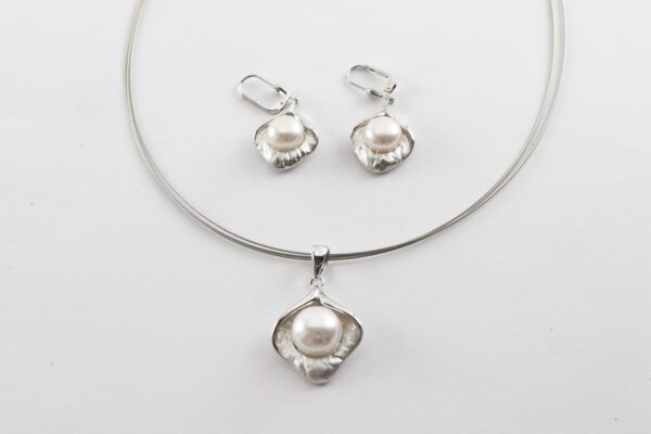 ein besonderes Schmuckset in Sterlingsilber mit Perle – Bild 4