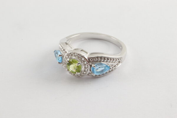 schöner Ring in Sterlingsilber mit echten Steinen – Bild 4