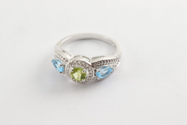 schöner Ring in Sterlingsilber mit echten Steinen – Bild 5