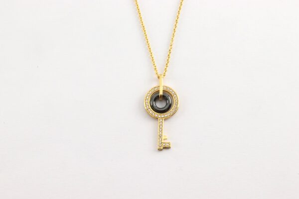 ein wunderschönes Collier in Sterlingsilber vergoldet – Bild 2