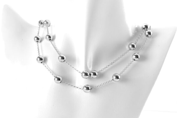 lange Kugelkette in Sterlingsilber – Bild 4