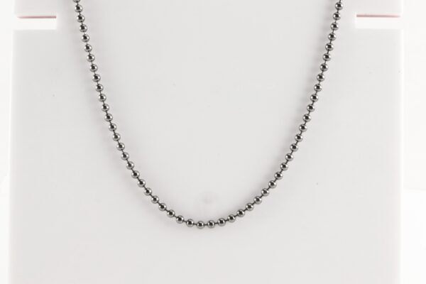 sehr schöne Kugelkette in Sterlingsilber geschwärzt