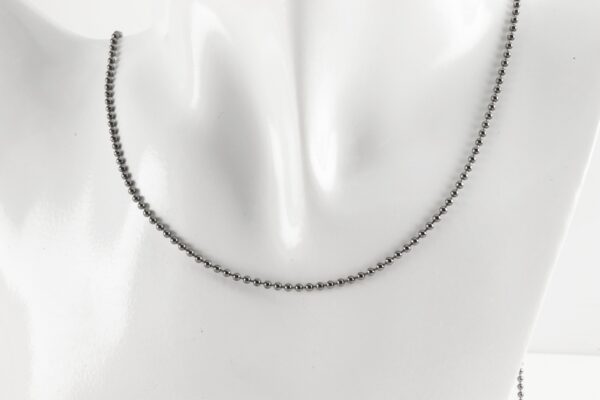 sehr schöne Kugelkette in Sterlingsilber geschwärzt – Bild 6
