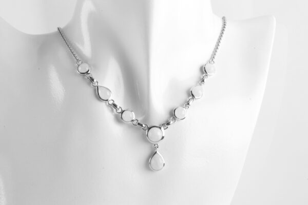 sehr schönes Collier in Sterlingsilber rhodiniert – Bild 3