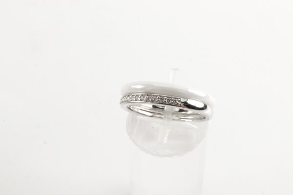 Ring in Sterlingsilber mit Perlmutt und Zirkonia – Bild 4