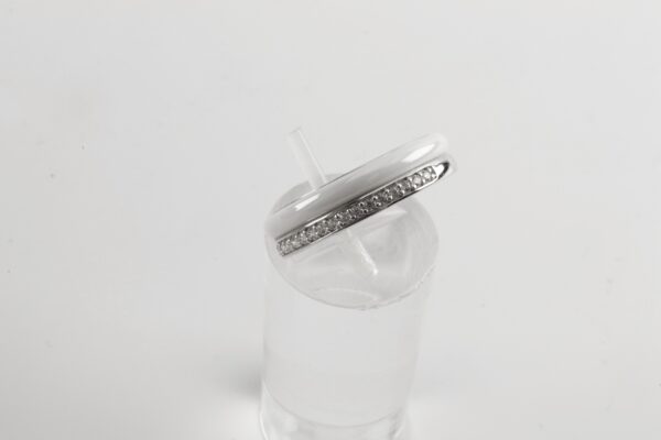 Ring in Sterlingsilber mit Perlmutt und Zirkonia – Bild 5