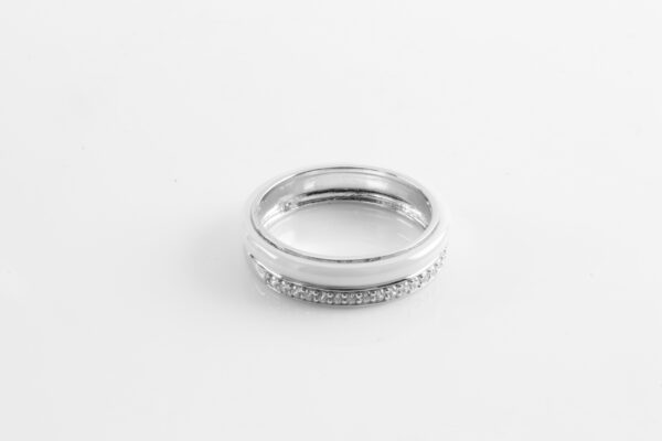Ring in Sterlingsilber mit Perlmutt und Zirkonia – Bild 7