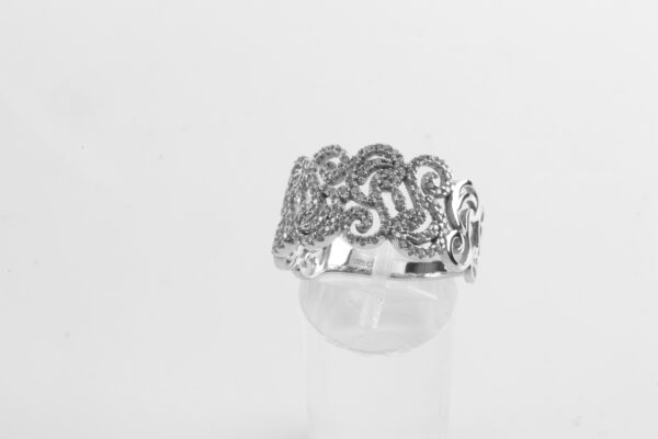 verspielter Ring in Sterlingsilber mit Zirkonia – Bild 3