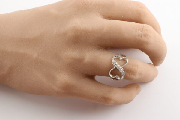 feiner Ring in Sterlingsilber mit Zirkonia – Bild 7