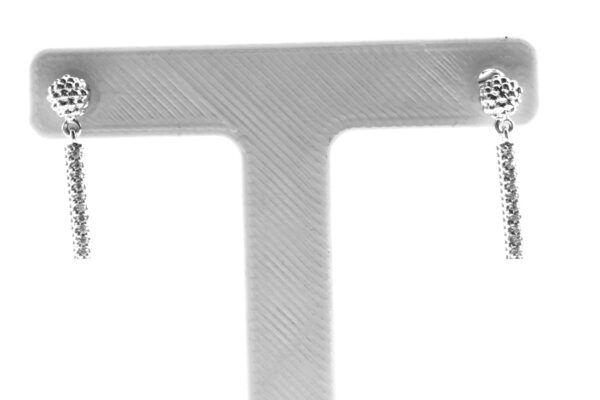 sehr feine Ohrstecker in Sterlingsilber rhodiniert – Bild 3