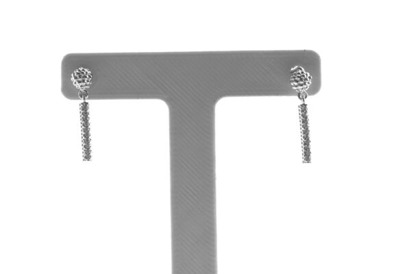 sehr feine Ohrstecker in Sterlingsilber rhodiniert – Bild 4