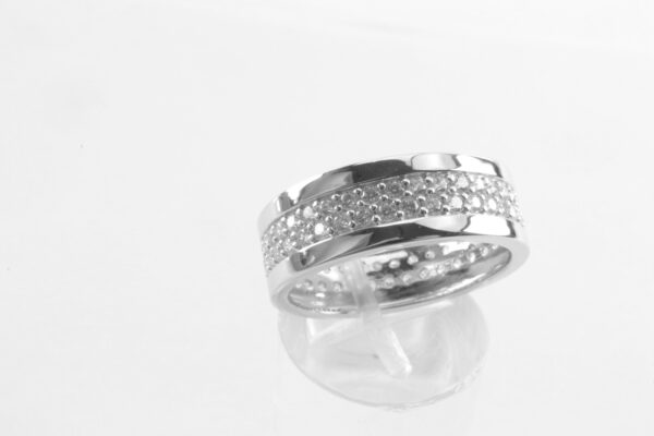 Silberring rhodiniert mit Zirkonia – Bild 3