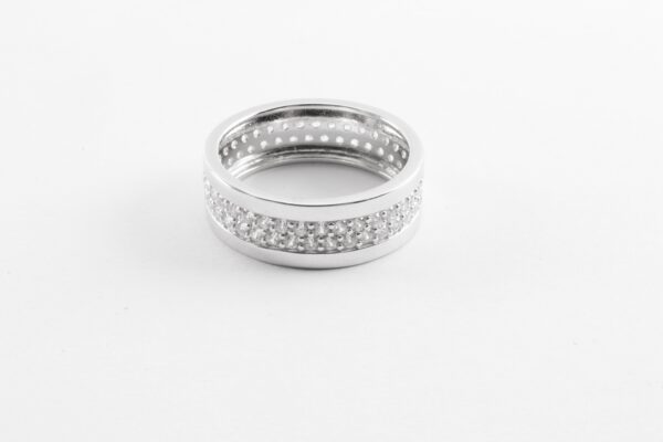 Silberring rhodiniert mit Zirkonia