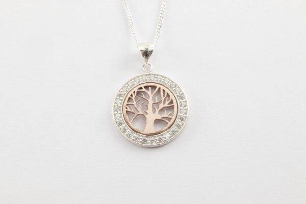 Lebensbaum in Sterlingsilber mit Kette