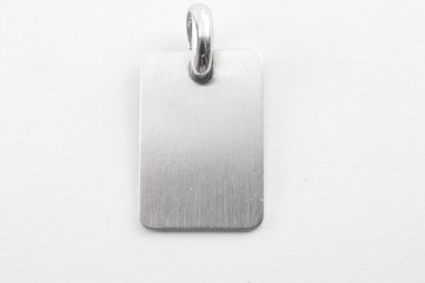 Anhänger auch Gravurplatte in Sterlingsilber mattiert