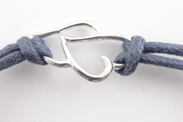 Armband in Sterlingsilber mit Stoffband – Bild 3
