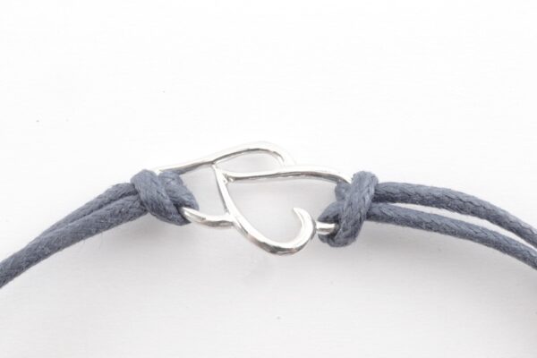 Armband in Sterlingsilber mit Stoffband – Bild 4