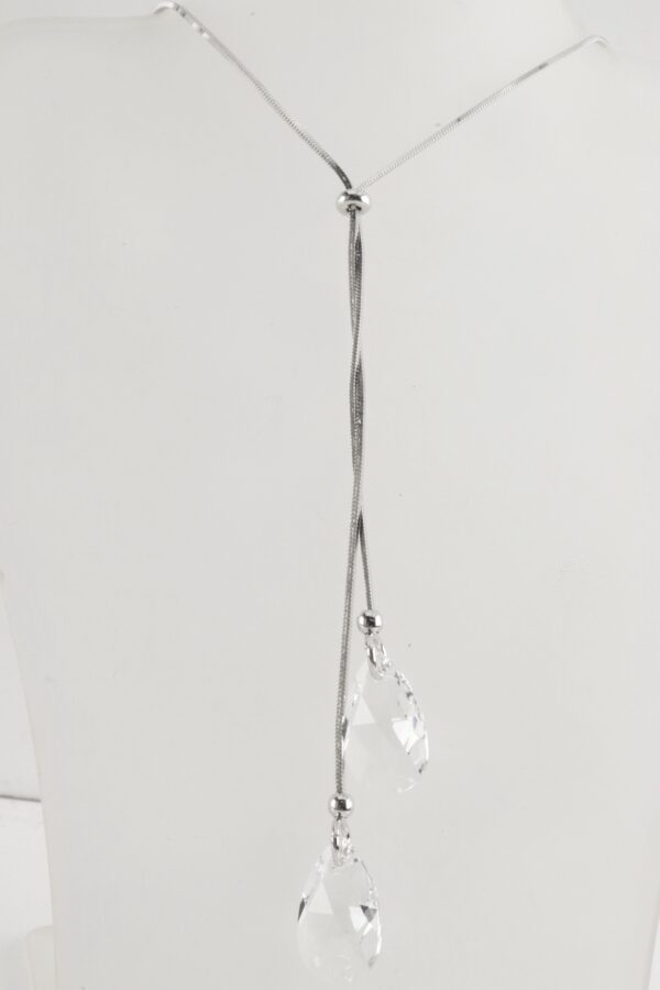 feines Collier in Sterlingsilber mit Swarowsky – Bild 2