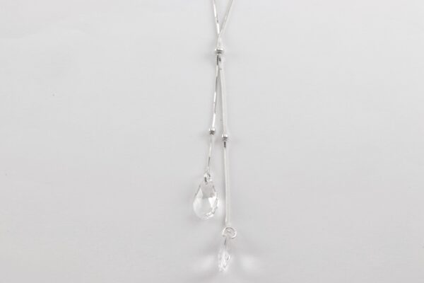 feines Collier in Sterlingsilber mit Swarowsky