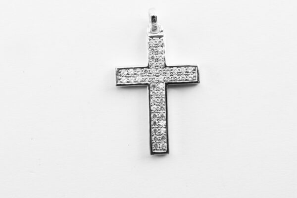 Kreuz in Sterlingsilber rhodiniert – Bild 3