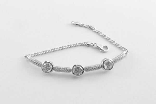Armband in Sterlingsilber rhodiniert – Bild 2