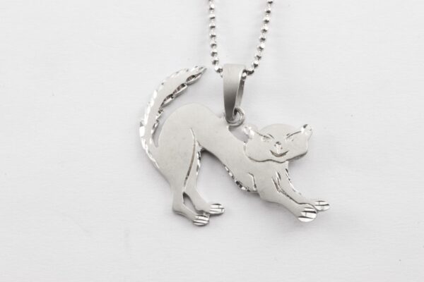 Collier in Sterlingsilber mit Katze – Bild 3