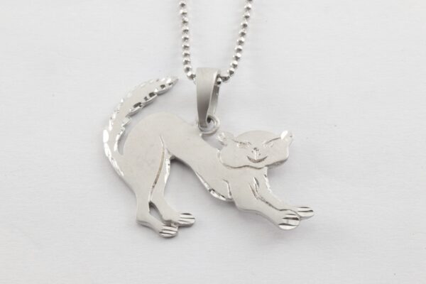 Collier in Sterlingsilber mit Katze – Bild 4