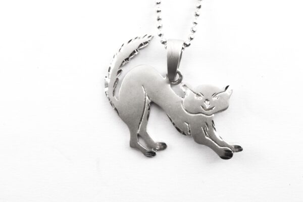 Collier in Sterlingsilber mit Katze – Bild 5