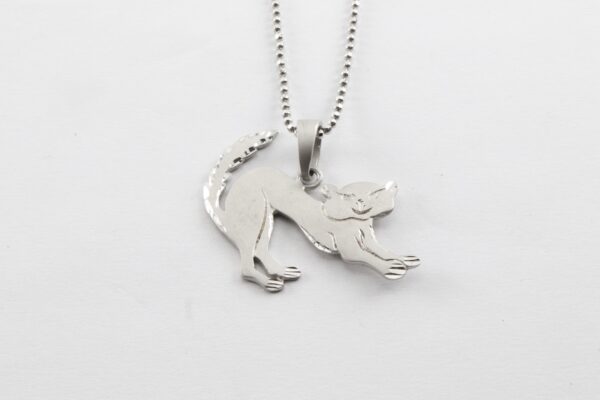 Collier in Sterlingsilber mit Katze – Bild 7