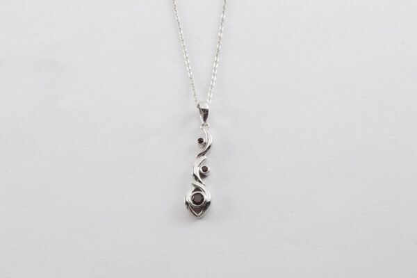 Collier mit Granat in Sterlingsilber – Bild 4