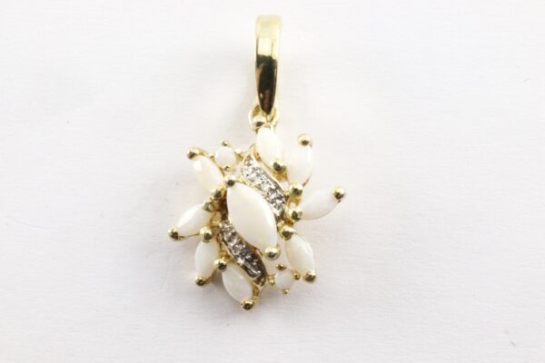 Anhänger in Sterlingsilber vergoldet mit 2 Diamanten