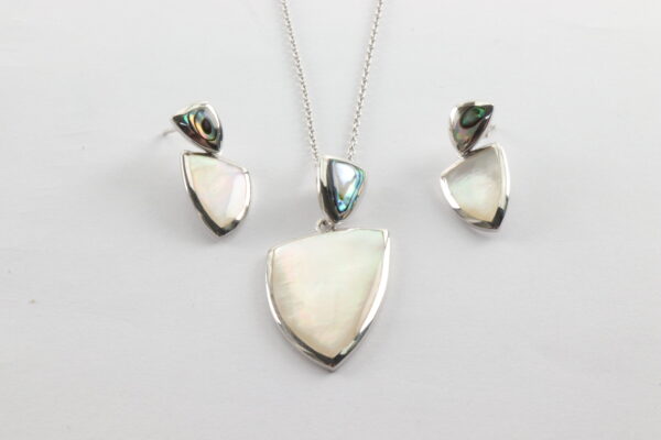 Schmuckset in Sterlingsilber mit Perlmutt – Bild 5
