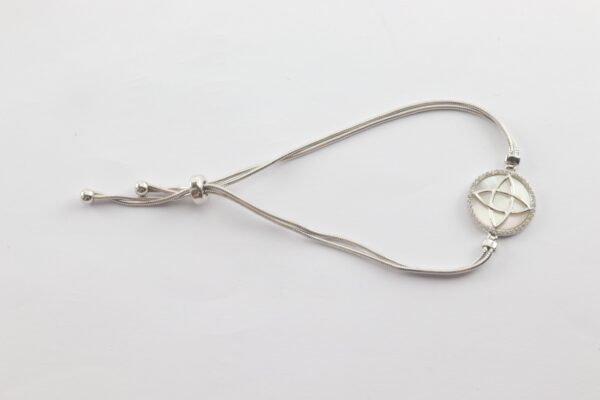Armband in Sterlingsilber mit Perlmutt und Zirkonia – Bild 3