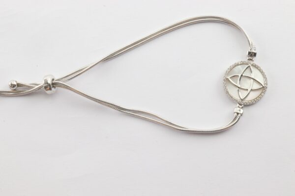 Armband in Sterlingsilber mit Perlmutt und Zirkonia – Bild 5