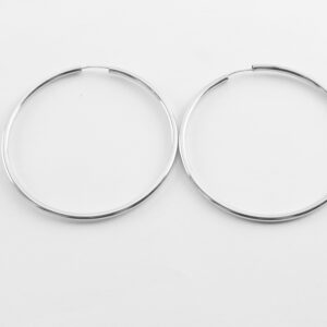 große Creolen in Sterlingsilber rhodiniert