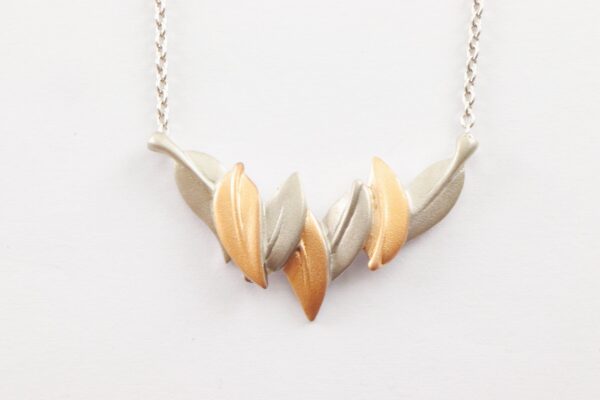 Collier in Sterlingsilber z.T. vergoldet