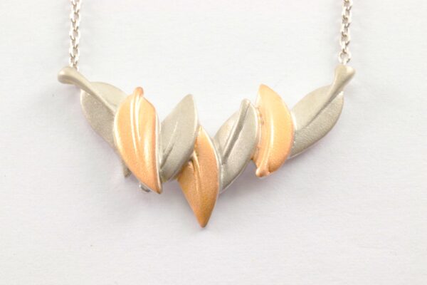 Collier in Sterlingsilber z.T. vergoldet – Bild 3