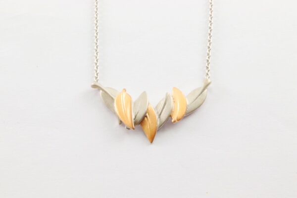 Collier in Sterlingsilber z.T. vergoldet – Bild 4