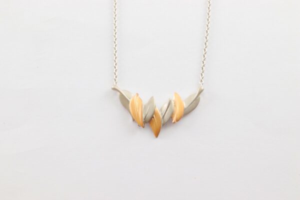 Collier in Sterlingsilber z.T. vergoldet – Bild 5