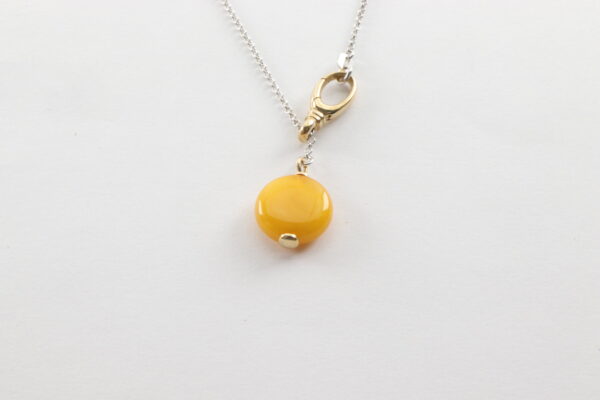 Collier in Sterlingsilber mit Bernstein – Bild 4