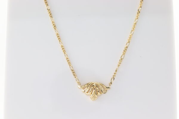 sehr feines Collier  in Gelbgold – Bild 2