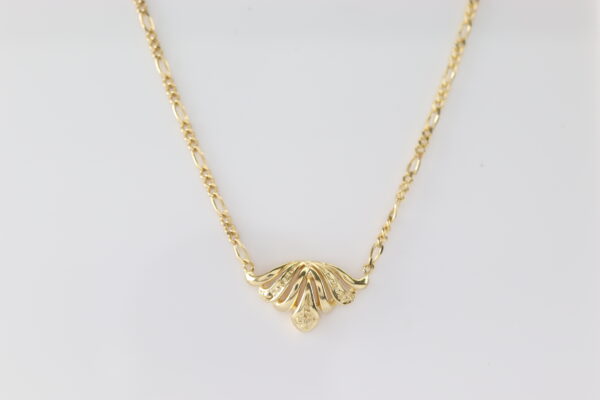 sehr feines Collier  in Gelbgold