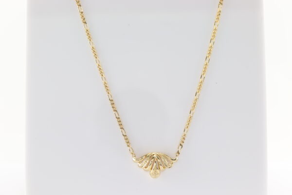 sehr feines Collier  in Gelbgold – Bild 5