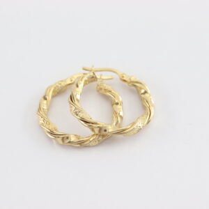 Feine Creolen in Gelbgold