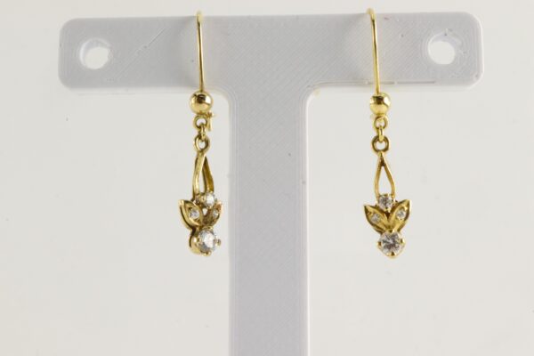 feine Ohrringe in Gelbgold mit Zirkonia – Bild 2