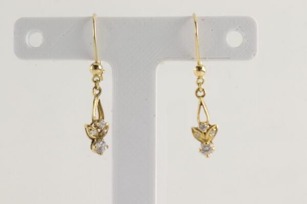 feine Ohrringe in Gelbgold mit Zirkonia – Bild 3
